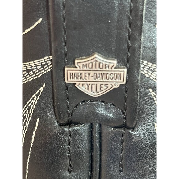 Harley Davidson Boots Leather Cowboy Western Mens Sz 9 WIDE  Black - Picture 13 of 14